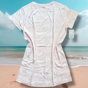 NWT Minnie Mickie Mouse Tee Dress Disney Parks Vacation Spring Break Baby Pink L